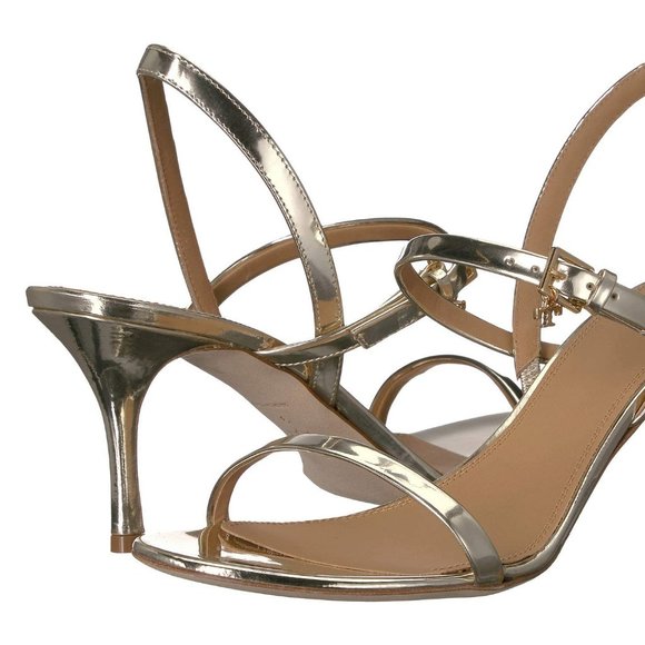 TORY BURCH * $328 MANY SIZES * Penelope Slingback Sandal Gold Strappy Prom - Picture 9 of 16